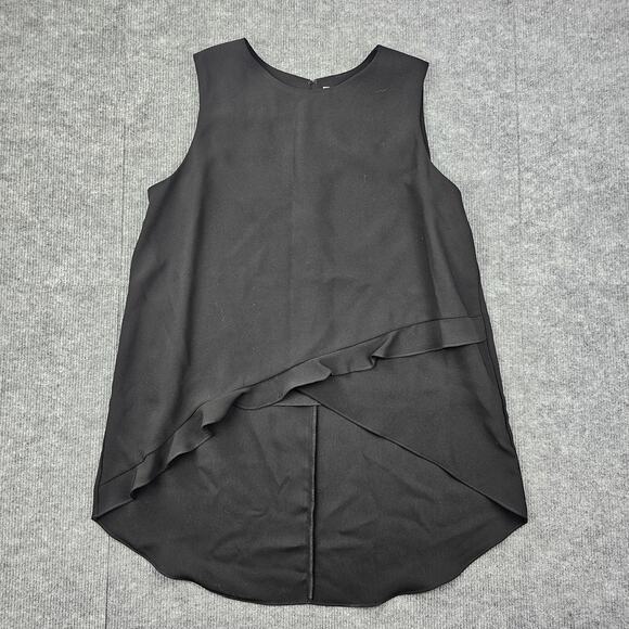 Amanda Uprichard Sleeveless Top Womens Large Asymmetrical Hem Layered Blouse - Picture 1 of 6